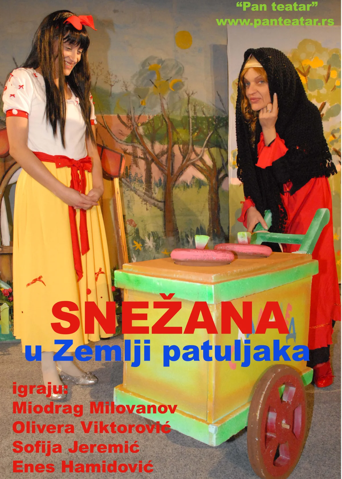 Plakat predstave SNEŽANA U ZEMLJI PATULJAKA