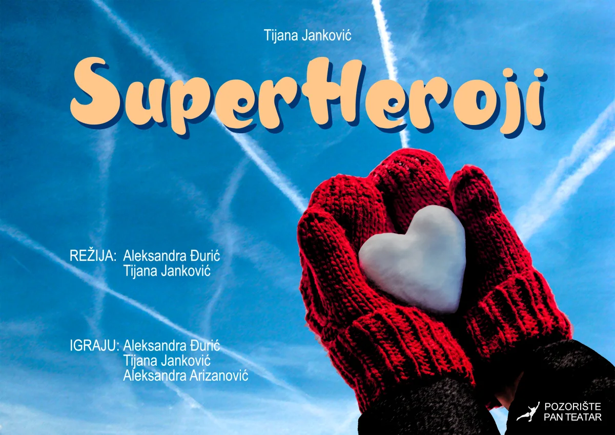 Plakat predstave SUPERHEROJI