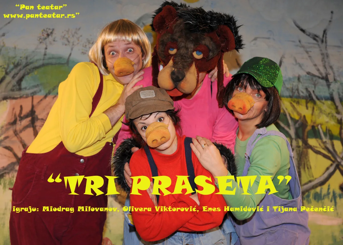 Plakat predstave TRI PRASETA